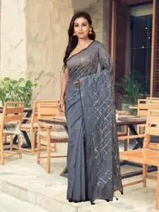 Laa Calcutta Embellished Sequinned Saree