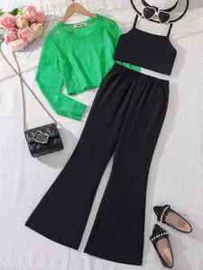 INCLUD Girls Top With Camisole And Trouser