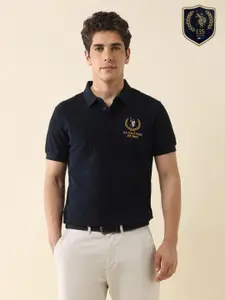 U.S. Polo Assn. Men Solid Polo Collar Cotton Slim Fit T-shirt