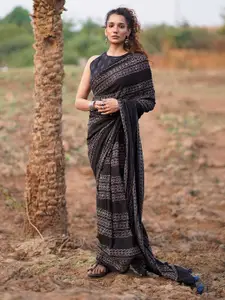 Chidiyaa WWB Printed Blockprinted Pure Cotton Saree