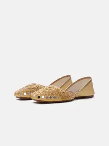 JM Looks Girls Fashion Flat Embellished Mojaris Jutti with Comfortable Sole