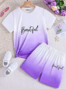 INCLUD Girls Dyed T-Shirt with Shorts
