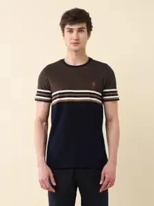 U.S. Polo Assn. Men Colourblocked Round Neck Cotton T-shirt