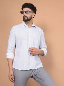 Crimsoune Club Men Classic Slim Fit Floral Printed Casual Shirt