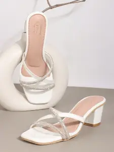 Denill Women Embellished Block Heel Sandals