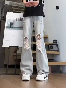 StyleCast Men Urban Slim Highly Distressed Light Fade Cotton Jeans