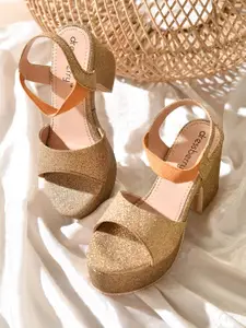 DressBerry Women Embellished Block Sandals