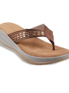 Metro Women Embellished T-Strap Flats