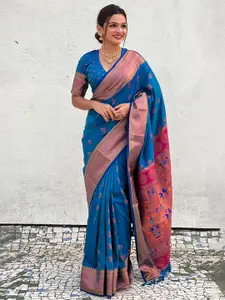 SGF11 Woven Design Zari Pure Silk Kanjeevaram Saree