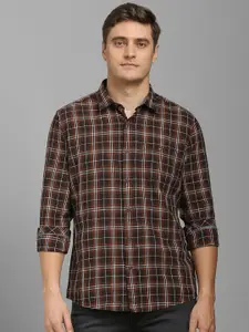 Louis Philippe Jeans Men Slim Fit Spread Collar Tartan Checked Cotton Casual Shirt