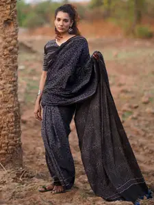 Chidiyaa Women Pure Cotton Ethnic Motifs Printed Block Print Saree