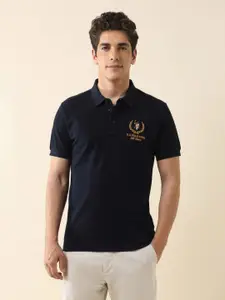 U.S. Polo Assn. Men Solid Polo Collar Cotton Slim Fit T-shirt