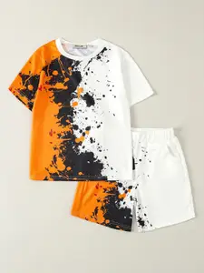 INCLUD Boys Abstract Printed T-shirt with Shorts