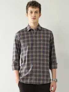 Arrow Sport Men Slim Fit Grid Tattersall Checked Cotton Casual Shirt