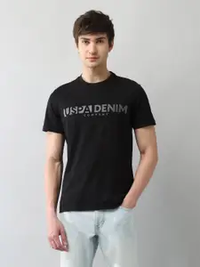 U.S. Polo Assn. Denim Co. Men Typography Printed Round Neck T-shirt