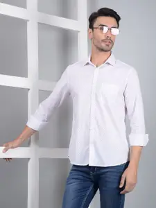 Crimsoune Club Men Classic Fit Spread Collar Micro Ditsy Printed Cotton Casual Shirt