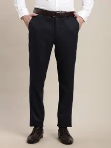 Turtle Men Checked Tailored Slim Fit Trousers