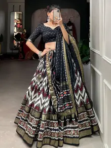 BAESD Lehenga Printed Semi-Stitched Lehenga & Unstitched Blouse With Dupatta