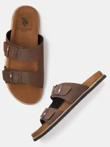 U.S. Polo Assn. Men Leather Comfort Sandals