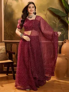 Sangria Bandhani Printed Lehenga With Choli & Dupatta