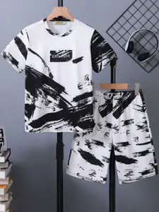 INCLUD Boys Abstract Printed T-shirt With Shorts