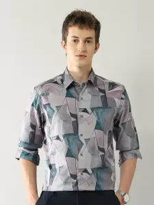 Arrow New York Men Spread Collar Abstract Printed Cotton Casual Shirt