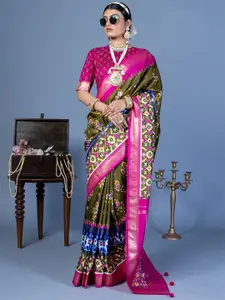 elora Kalamkari Zari Patola Saree