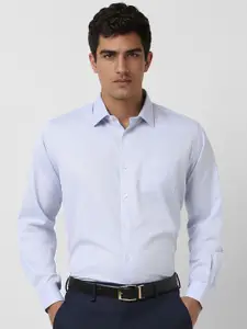 Van Heusen Men Textured Regular Fit Cotton Formal Shirt