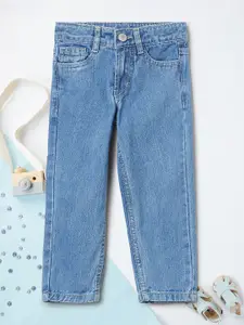 max Girls Cotton Regular Fit Mid-Rise Low Distress Jeans