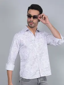 Crimsoune Club Men Abstract Printed Classic Slim Fit Casual Shirt