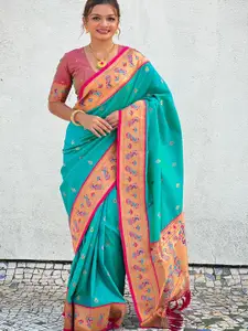 SGF11 Woven Design Zari Pure Silk Paithani Saree