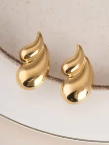 PALMONAS Gold-Plated Teardrop Shaped Stainless Steel Waterproof & Anti-Tarnish Studs