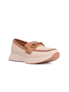 Jove Women Colourblocked PU Loafers