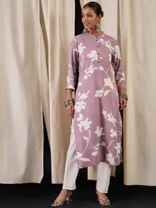 Anouk Floral Printed Straight Kurta