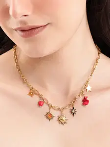 DressBerry Artificial Stones Charm Necklace