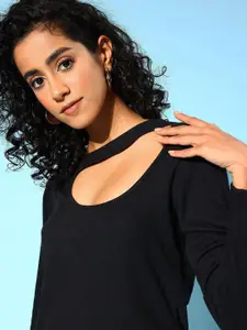 all about you Cut Out Detail Round Neck Top With Trouser