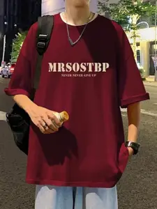 StyleCast Men Graphic Printed Round Neck Cotton Oversized T-shirt