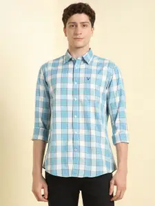 Allen Solly Checked Spread Collar Pure Cotton Formal Shirt