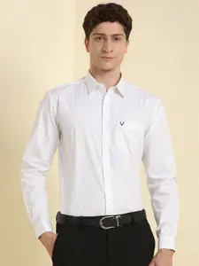 Allen Solly Slim Fit Micro Ditsy Printed Pure Cotton Formal Shirt