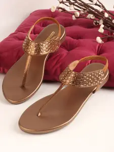 Anouk Women Embellished T-Strap Flats