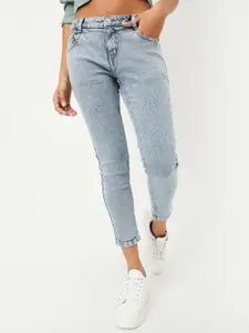 max Women Heavy Fade Mid-Rise Jeans