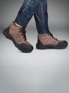 PENNEN Men Leather Running Non-Marking Shoes