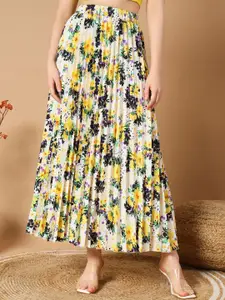 OTABU Women Floral Printed A-Line Maxi Skirt