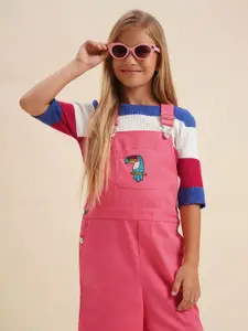 VERO MODA Embroidered Dungarees With T-Shirt