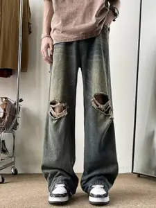 StyleCast Men Cotton Baggy Light Fade Jeans
