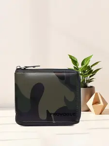 Provogue Men Printed Zip Around Wallet