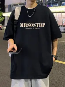 StyleCast Men Graphic Printed Round Neck Cotton Oversized T-shirt