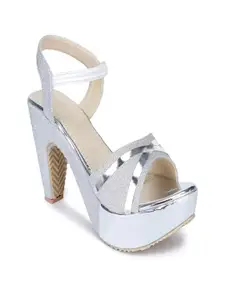 MONAQI Women Ankle Loop Block Sandals