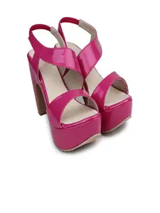 MONAQI Women Open Toe Platform Heel Sandals