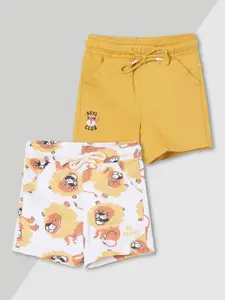 max Boys Pack Of 2 Regular Fit Mid-Rise Cotton Shorts